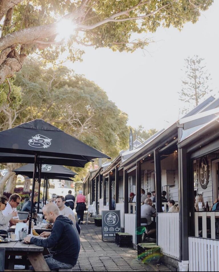 Cafe with seating outside on footpath