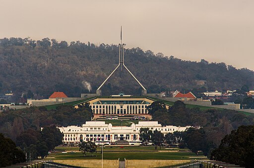 old Australian Parliament house and parliament Canberra