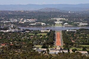 View of Canberra from Mt Ainslie