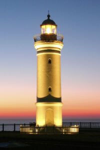 Kiama lighthouse lit up