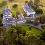 arial view of chateau yering hotel in yarra valley