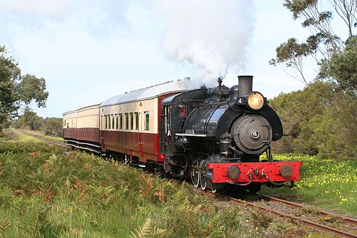 Old Steam train Bellarine Peninsula railway