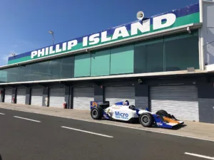 an indy car on Phillip Island grand prix circuit