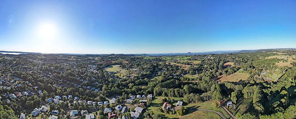 Panorama of Maleny along the Hinterland Drive