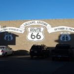 route 66 sign on building in Williams AZ