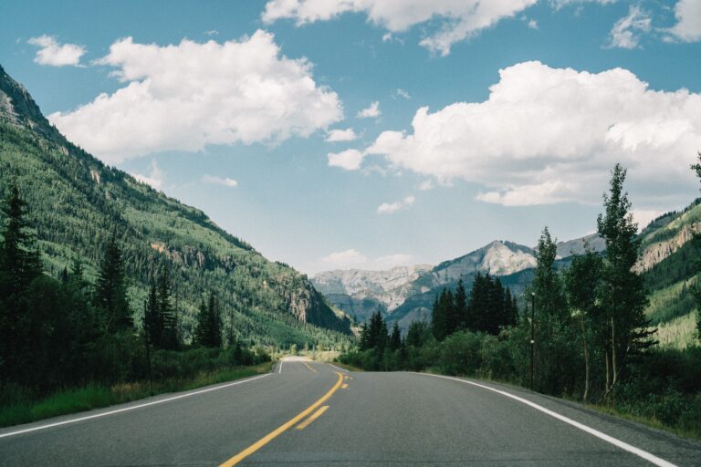 open road in mountains