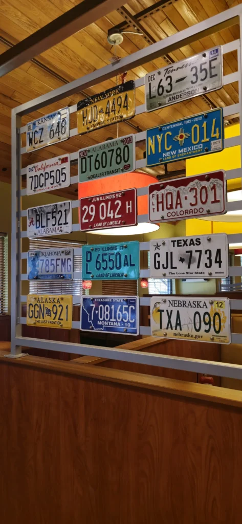 USA State number plates