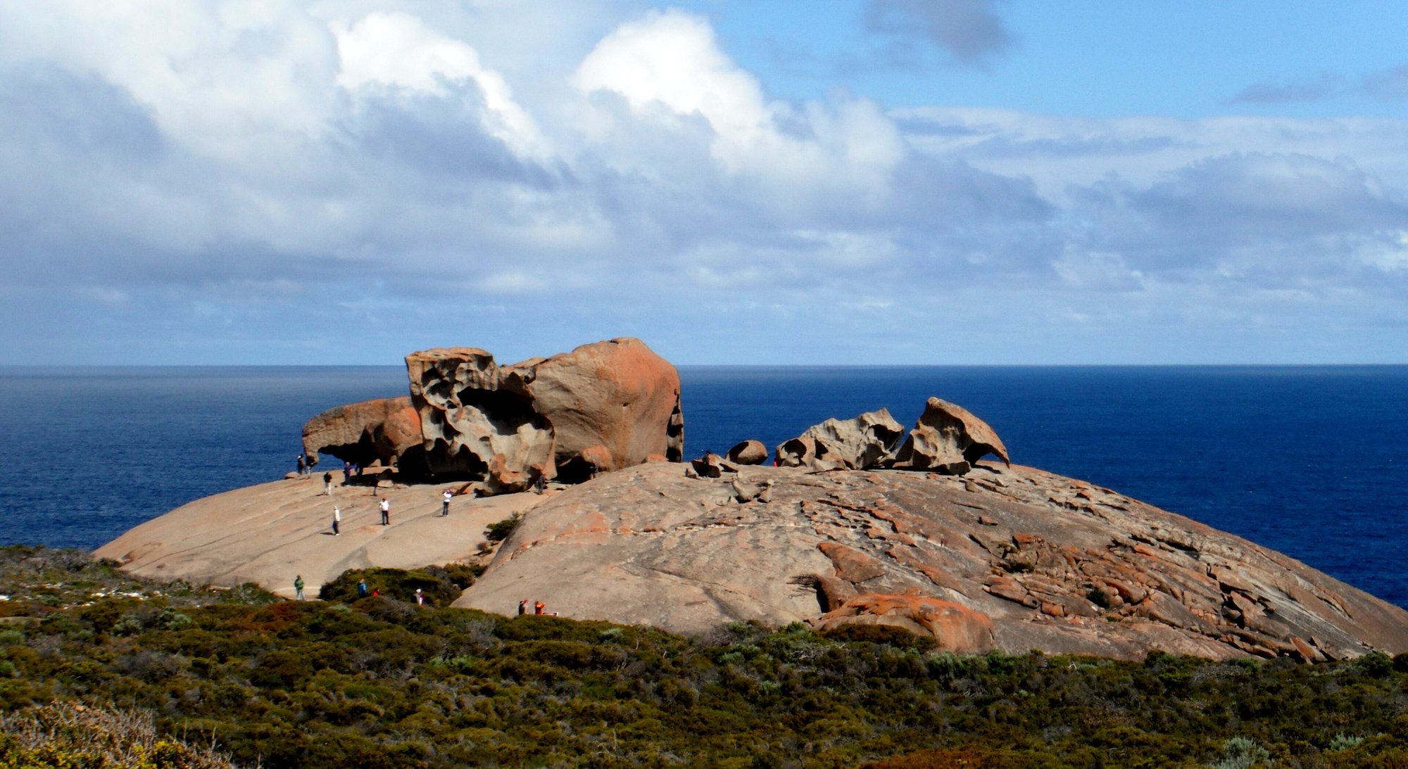 The granite boulders of Remarkable Rocks above the sea at Flinders Chase National Park, Kangaroo Island, South Australia